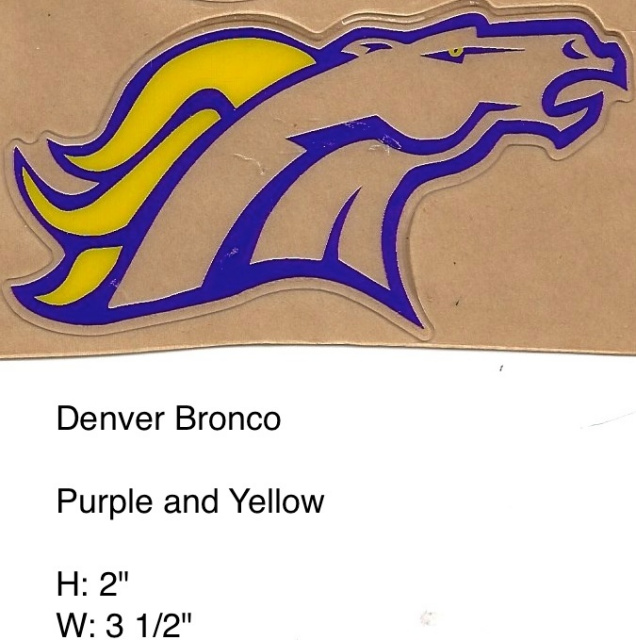 Bronco purple, yellow, clear